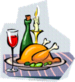 Candle-Light-Dinner Vektor Clipart Bild food0987